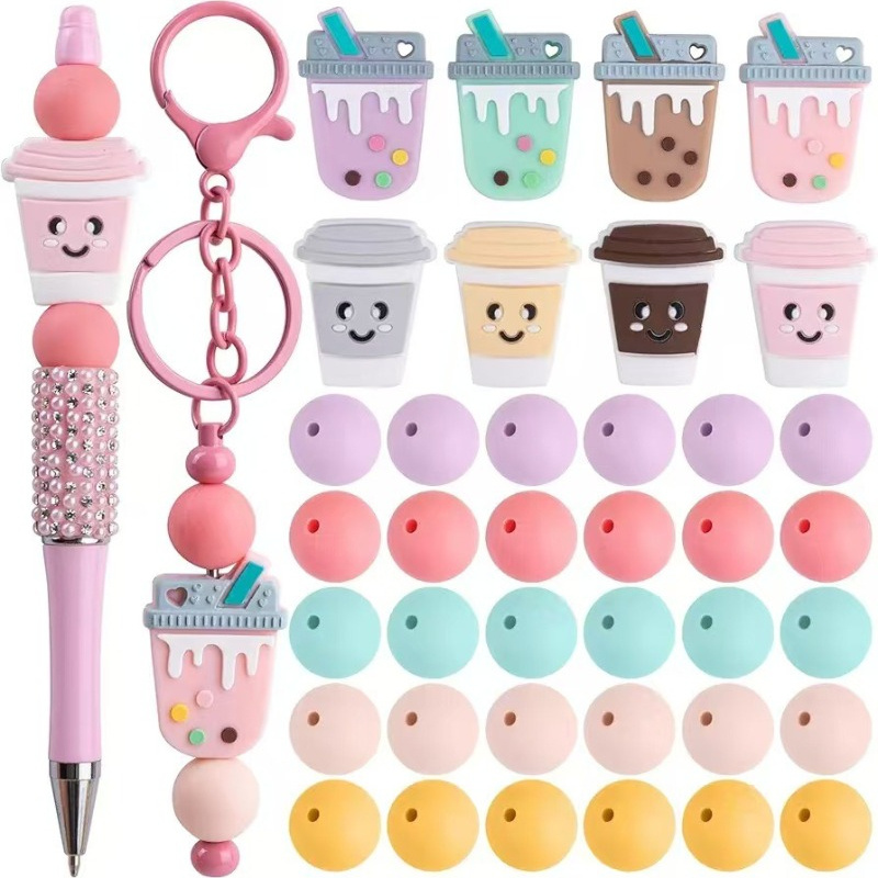 Mixing Cup Silicone - Zestaw 48 szt. silikonowych koralików w